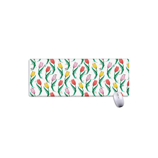 Polygon Tulip Pattern Print Extended Mouse Pad