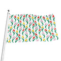 Polygon Tulip Pattern Print Flag