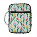 Polygon Tulip Pattern Print Front Pocket Bible Bag