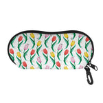 Polygon Tulip Pattern Print Glasses Case