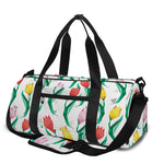 Polygon Tulip Pattern Print Gym Bag