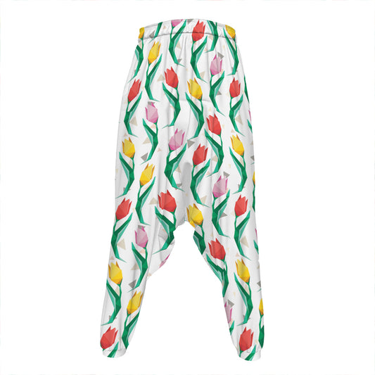 Polygon Tulip Pattern Print Hammer Pants