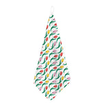 Polygon Tulip Pattern Print Hand Towel