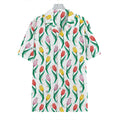 Polygon Tulip Pattern Print Hawaiian Shirt