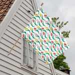 Polygon Tulip Pattern Print House Flag