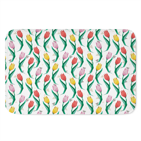 Polygon Tulip Pattern Print Indoor Door Mat