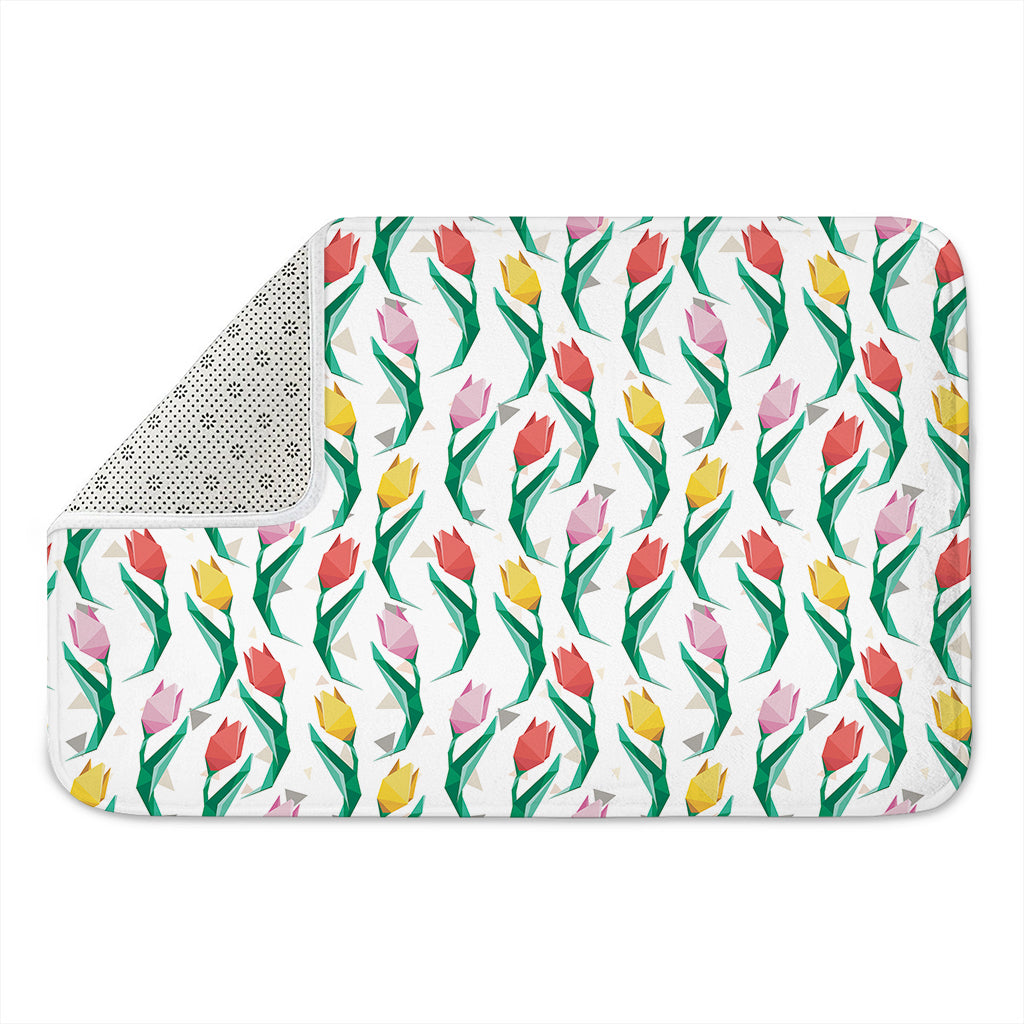 Polygon Tulip Pattern Print Indoor Door Mat