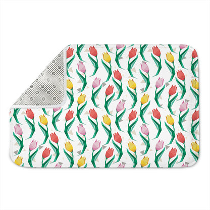 Polygon Tulip Pattern Print Indoor Door Mat