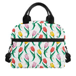 Polygon Tulip Pattern Print Insulated Lunch Bag