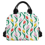 Polygon Tulip Pattern Print Insulated Lunch Bag