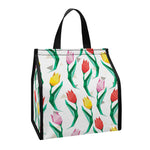 Polygon Tulip Pattern Print Insulated Lunch Tote