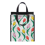 Polygon Tulip Pattern Print Insulated Lunch Tote