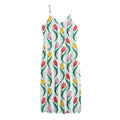 Polygon Tulip Pattern Print Jersey Midi Cami Dress