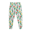 Polygon Tulip Pattern Print Jogger Pants