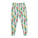 Polygon Tulip Pattern Print Jogger Pants