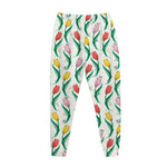 Polygon Tulip Pattern Print Jogger Pants