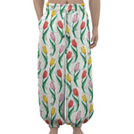 Polygon Tulip Pattern Print Lantern Pants