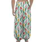 Polygon Tulip Pattern Print Lantern Pants