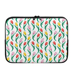 Polygon Tulip Pattern Print Laptop Sleeve