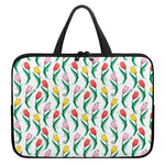 Polygon Tulip Pattern Print Laptop Sleeve With Handle