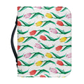 Polygon Tulip Pattern Print Leather Bible Cover