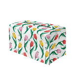 Polygon Tulip Pattern Print Leather Tissue Box Cover
