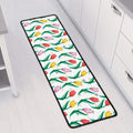 Polygon Tulip Pattern Print Long Kitchen Mat