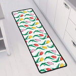 Polygon Tulip Pattern Print Long Kitchen Mat