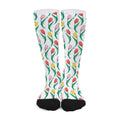 Polygon Tulip Pattern Print Long Socks