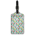 Polygon Tulip Pattern Print Luggage Tag