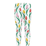 Polygon Tulip Pattern Print Men's leggings