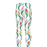 Polygon Tulip Pattern Print Men's leggings