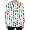 Polygon Tulip Pattern Print Men's Long Sleeve T-Shirt