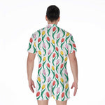 Polygon Tulip Pattern Print Men's Rompers