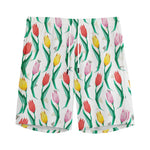 Polygon Tulip Pattern Print Men's Sports Shorts
