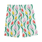 Polygon Tulip Pattern Print Men's Sports Shorts