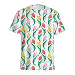 Polygon Tulip Pattern Print Men's Sports T-Shirt