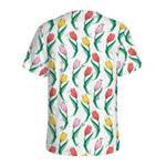 Polygon Tulip Pattern Print Men's Sports T-Shirt