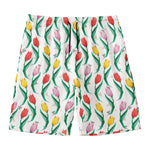 Polygon Tulip Pattern Print Men's Swim Trunks