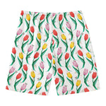 Polygon Tulip Pattern Print Men's Swim Trunks