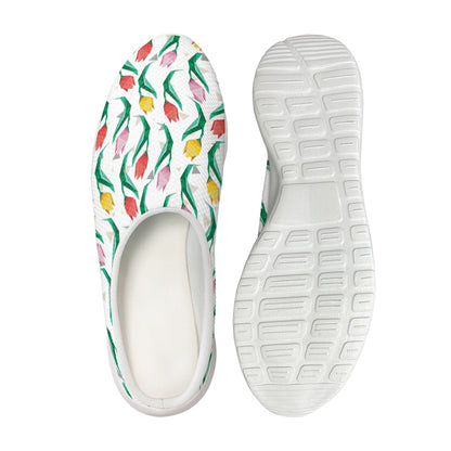 Polygon Tulip Pattern Print Mesh Casual Shoes