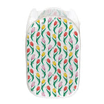 Polygon Tulip Pattern Print Mesh Laundry Hamper