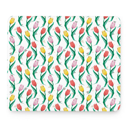 Polygon Tulip Pattern Print Mouse Pad