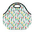 Polygon Tulip Pattern Print Neoprene Lunch Bag