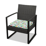 Polygon Tulip Pattern Print Outdoor Seat Cushion Cover