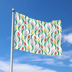 Polygon Tulip Pattern Print Polyester Flag