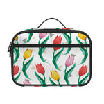 Polygon Tulip Pattern Print Portable Lunch Bag