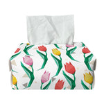 Polygon Tulip Pattern Print Rectangle Tissue Box Cover
