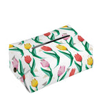 Polygon Tulip Pattern Print Rectangle Tissue Box Cover