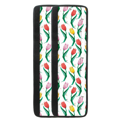 Polygon Tulip Pattern Print Refrigerator Handle Covers